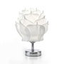 Opviq Lámpara de mesa Eva Blanco y Plata